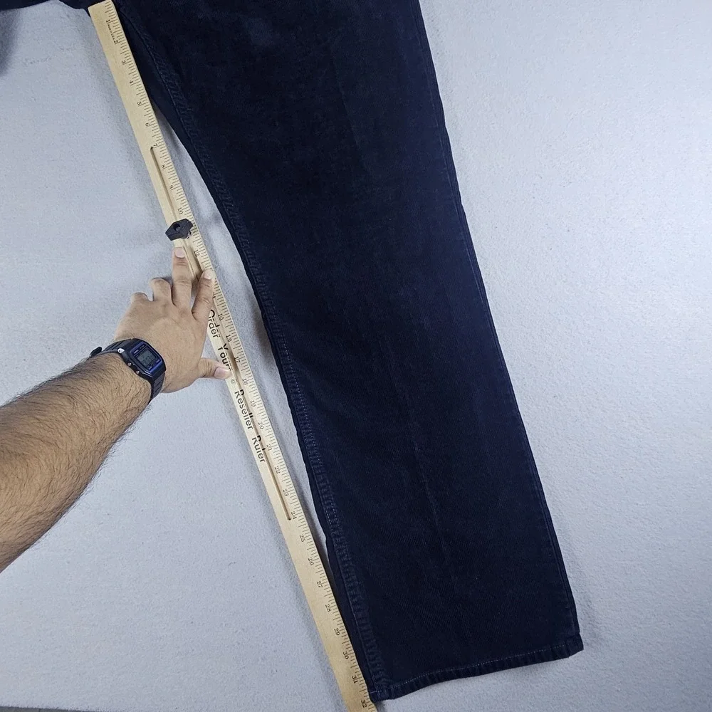 Vintage Polo Ralph Lauren Corduroy Pants Mens 40x32 Blue Straight Chino Zip Fly
